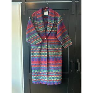 Vintage Pioneer Wear Long Wool Southwestern Jacket Sz M